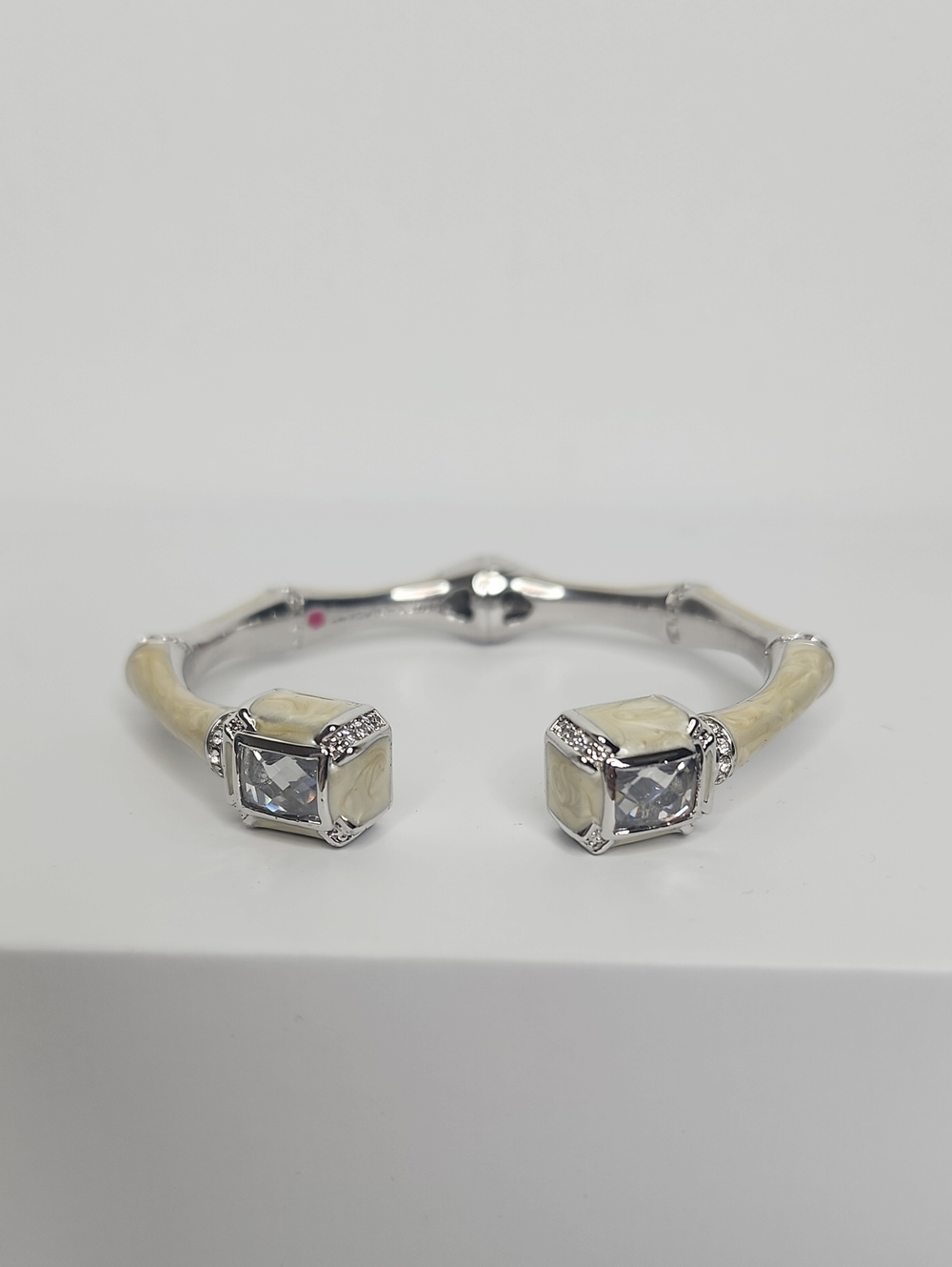 Lauren Adam Bamboo Bangle Crystal Tip Cuff